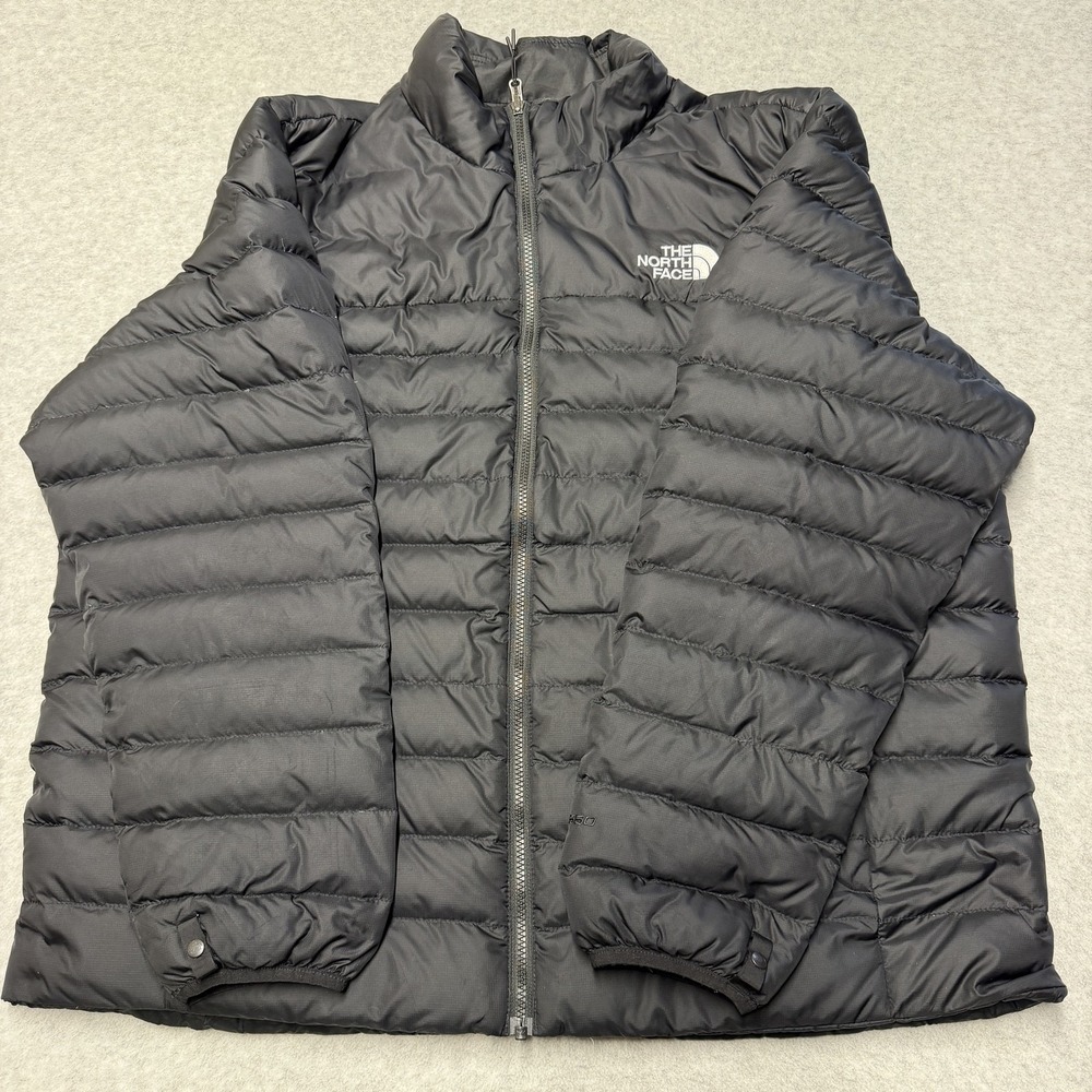 The North Face Jacket Mens 2XL Black 550 Down Puffer Quilted Full Zip Outdoor